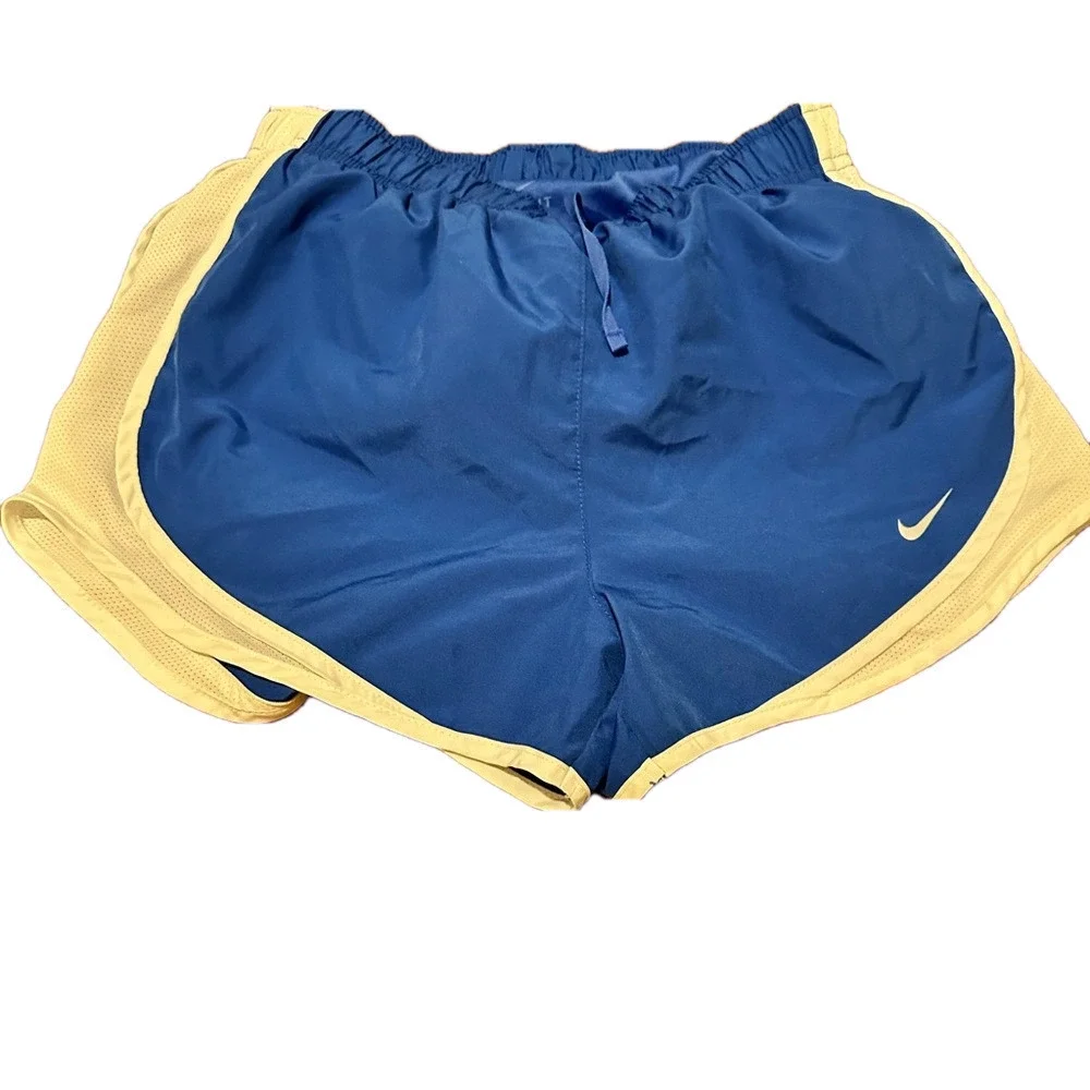 NIKE BLUE AND WHITE DRI FIT RUNNING SHORTS